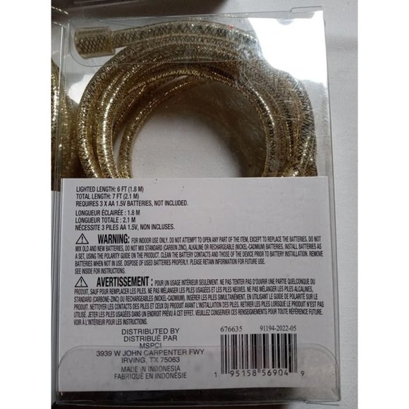 ASHLAND 6ft. Battery Operated Gold String Lights New in Boxes - Picture 3 of 3